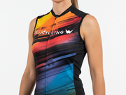 Maillot de ciclismo indoor sin mangas "Good Vibes " 