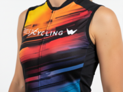 Maillot de ciclismo indoor sin mangas "Good Vibes " 