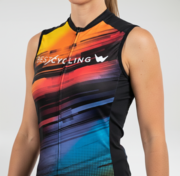 Maillot de ciclismo indoor sin mangas "Good Vibes " 