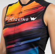 Maillot de ciclismo indoor sin mangas "Good Vibes " 