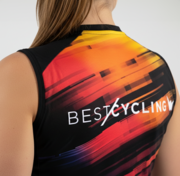 Maillot de ciclismo indoor sin mangas "Good Vibes " 