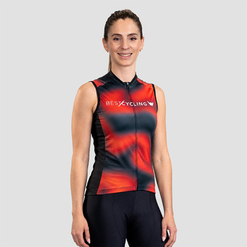 Maillot de ciclismo indoor sin mangas "Flower Power"  