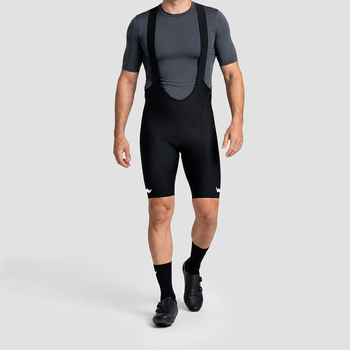 Culotte de ciclismo indoor con tirantes "Flower Power" 